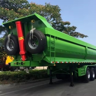 25cbm 32cbm U en forma de extremo trasero tirador descargador camión semi-remolque neumático de remolque 12r22.5