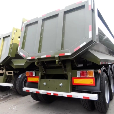 Semi-remolque de descarga de remolque en forma de U camión utilitario remoto remolque de control remoto 12r22.5 neumático 1