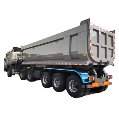 80 toneladas 4 ejes camiones de descarga en forma de U remolques de 45cbm remolque de remolque para agregado