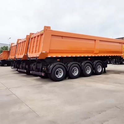 4 ejes camión de descarga en forma de U de 30 t semirremolque con ejes de 13 t y banda de rodadura de 2240 mm