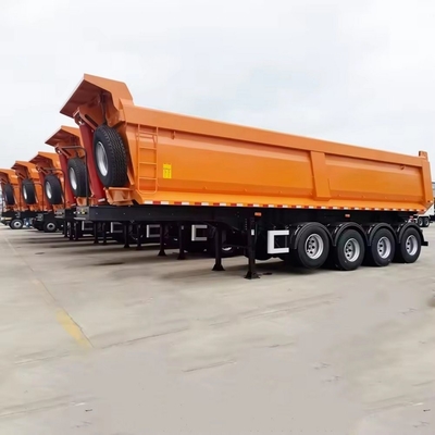 4 ejes camión de descarga en forma de U de 30 t semirremolque con ejes de 13 t y banda de rodadura de 2240 mm
