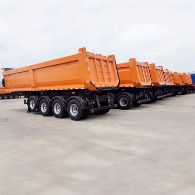 4 ejes camión de descarga en forma de U de 30 t semirremolque con ejes de 13 t y banda de rodadura de 2240 mm