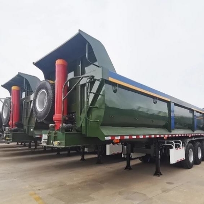 4 ejes camión de descarga en forma de U de 30 t semirremolque con ejes de 13 t y banda de rodadura de 2240 mm