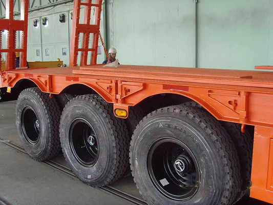 Semi-remolque de diseño personalizado con suspensión tipo brazo cruzado 40FT 60FT 80FT 100FT cama baja