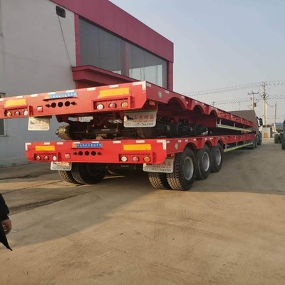 Grado de trabajo pesado 60 toneladas 80 toneladas Transporte 4 ejes Bajo cuerpo Camiones de remolque de cama baja