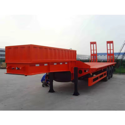 Grado de trabajo pesado 60 toneladas 80 toneladas Transporte 4 ejes Bajo cuerpo Camiones de remolque de cama baja