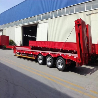 Transporte de contenedores 20FT 40FT Semi remolque de cama baja con diseño de cama plana en y materiales