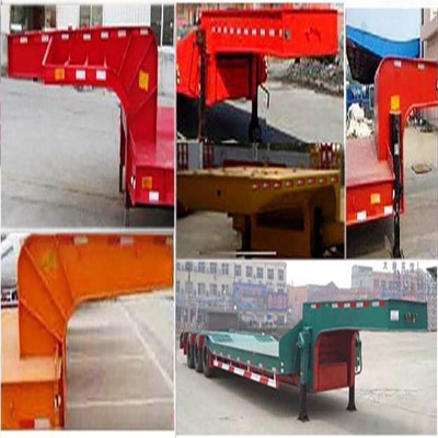 3 ejes 20FT 40FT contenedor de cama plana chasis cama plana semirremolque con 50 Tbeload