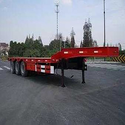 Hecho con 3 ejes de cama baja de remolque 40FT Semi-remolque Lowboy con neumáticos 12r22.5 y marco de hierro
