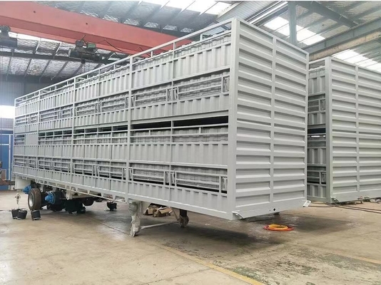 Personalización de 3 Ejes Cercas de Carga Semi remolque para el transporte de ganado de cerdos, ganado bovino, ovejas