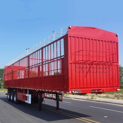 Semi-remolque de cerca para transporte de carga a granel de 40-100 toneladas con sistema de suspensión ligero