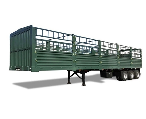 Semi-remolque de cerca para transporte de carga a granel de 40-100 toneladas con sistema de suspensión ligero