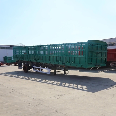 3-Eje 40-100 toneladas de carga a granel de transporte de cercas Semi-remolque 1820 mm de la banda de rodadura de personalización