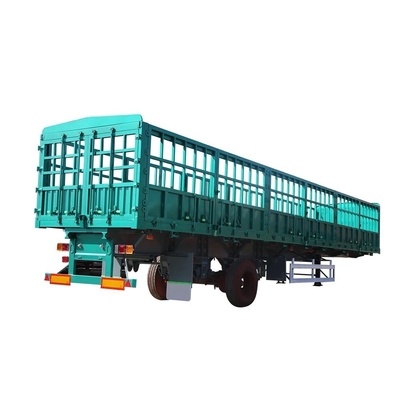 3-Eje 40-100 toneladas de carga a granel de transporte de cercas Semi-remolque 1820 mm de la banda de rodadura de personalización