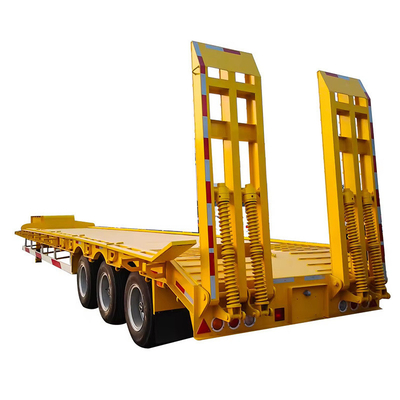 Autodumping 3 Ejes 60 toneladas 80 toneladas Lowboy Cargador Baja Cama Baja Cama Baja 3 Ejes Camión Semirremolque
