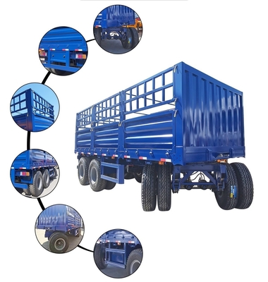 Semiremolque de cerca lateral de 2 ejes para transporte de carga versátil y flexible