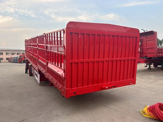 Semi-remolque de transporte seguro con cerca de 3 ejes tipo de brazo cruzado 1820mm