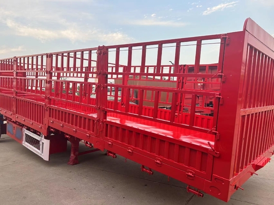 Semi-remolque de transporte seguro con cerca de 3 ejes tipo de brazo cruzado 1820mm