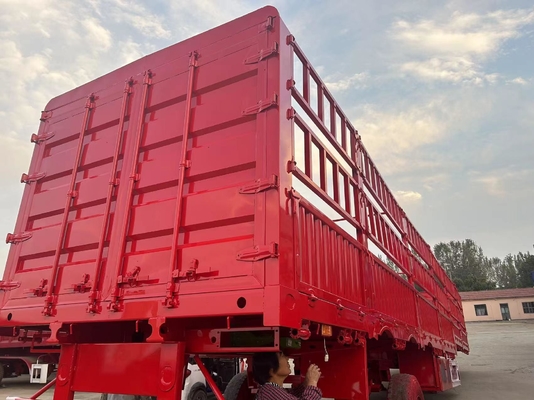 Semi-remolque de transporte seguro con cerca de 3 ejes tipo de brazo cruzado 1820mm