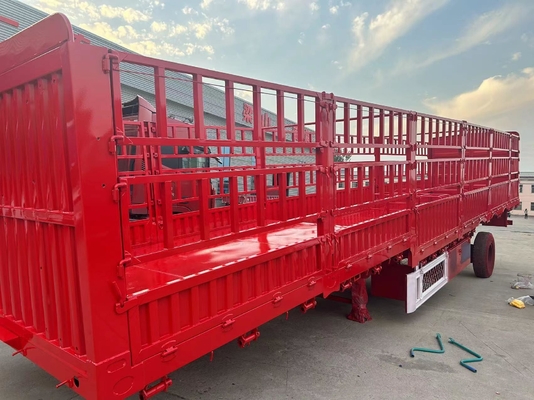 Semi-remolque de transporte seguro con cerca de 3 ejes tipo de brazo cruzado 1820mm