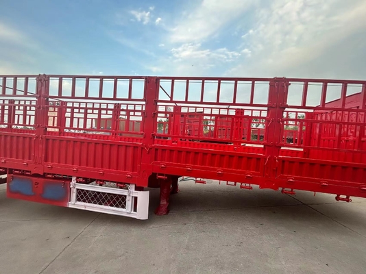Semi-remolque de transporte seguro con cerca de 3 ejes tipo de brazo cruzado 1820mm
