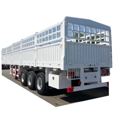 3 Ejes cerca estaca Semi remolque transporte de carga Semi camión por con el grado de trabajo ligero