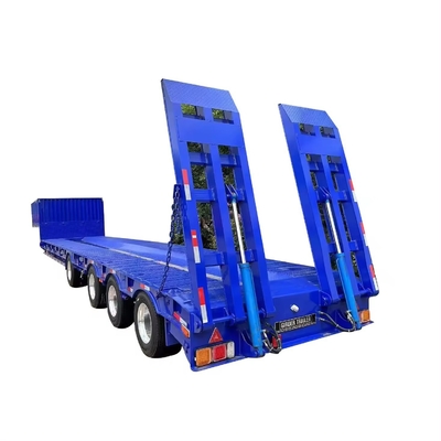 Semi remolque de 13 t de eje pesado con cama plana baja para el transporte de equipos pesados