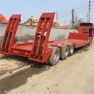 Semi remolque de 13 t de eje pesado con cama plana baja para el transporte de equipos pesados