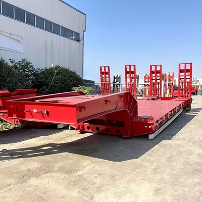 Semi remolque con cubierta baja para equipos pesados y transporte