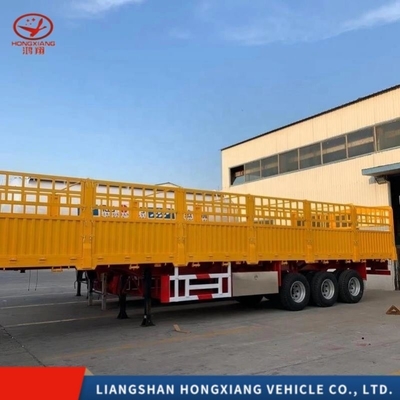 3 Ejes 40FT Tipo de almacén Pared lateral de cerca Semi-remolque Top Tarpaulin Pared de carga Semi-remolque