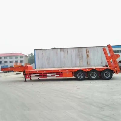 Semi-remolques de cama baja/Lowboy 3/4 Eje Remolques de carga baja 13500X3000X1550 mm Autodumping
