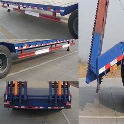 Semi-remolques de cama baja/Lowboy 3/4 Eje Remolques de carga baja 13500X3000X1550 mm Autodumping
