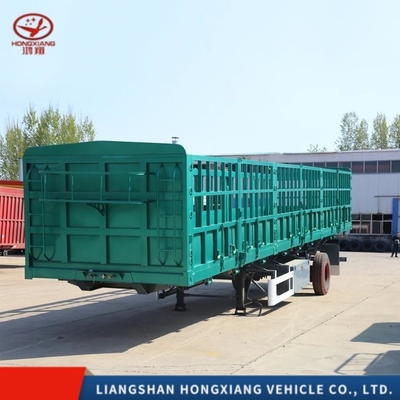 3 Ejes 45FT 48FT 60ton Dropside Cargo Pared lateral Semirremolque para vallas de pared lateral de servicio ligero