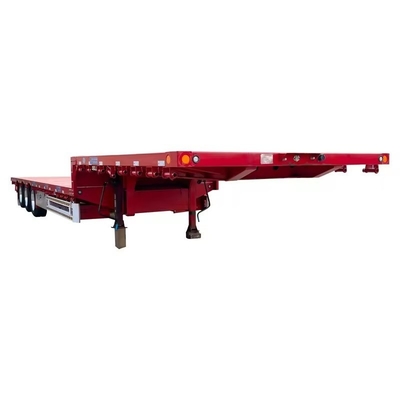 Vendedores 2 Ejes Camión de cama plana de cama baja Carro Dolly Remolque con frenos Carga inferior a 50 T