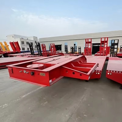 Personalización Semi remolque de cama baja con 2 pulgadas Kingpin tren de aterrizaje 28t neumático 235 75r 2205