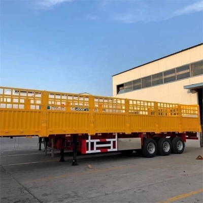 40ft 3 ejes 60tons caída cerca de pared lateral semirremolque remolque de caballos cercas semirremolque