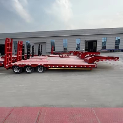 Servicio postventa de 3 años Tractor de puerta lateral plana semirremolque de lecho bajo con eje de 13 t