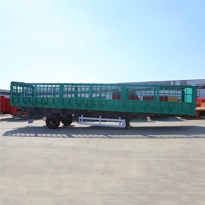 Camión de transporte de carga estable de 100 toneladas de 3 ejes con cerca lateral semiremolque personalizable