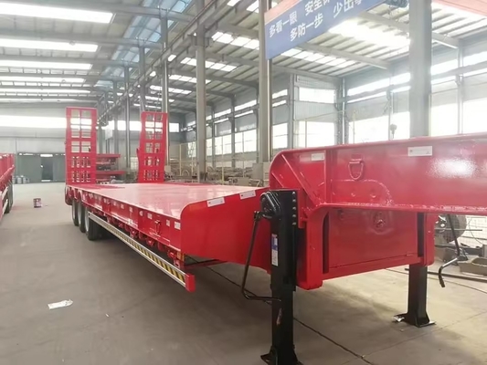 18 metros de largo de cama baja semi-remolque Lowboy equipos remolques para diversas industrias