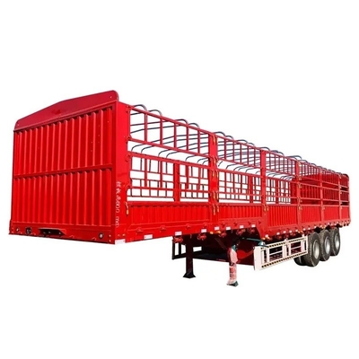 Autodumping 40FT 12m 12.5m 40ton Fence Cargo Semi camión remolque 3 ejes con pared lateral