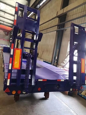 Baja cubierta Extensible Baja Cama Remolque Cargador de transporte Lowboy Semi camión remolques