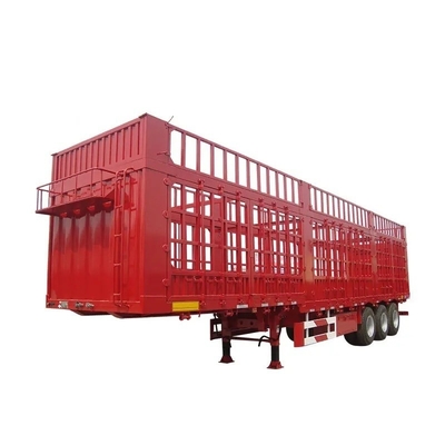 Tipo de brazo cruzado 3 Ejes 40FT 12m 12.5m 40ton 50ton Semi camión remolque con valla lateral