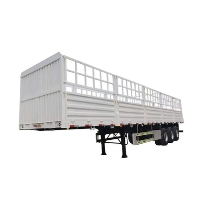 Tipo de brazo cruzado 3 Ejes 40FT 12m 12.5m 40ton 50ton Semi camión remolque con valla lateral