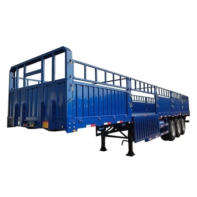 Tipo de brazo cruzado 3 Ejes 40FT 12m 12.5m 40ton 50ton Semi camión remolque con valla lateral