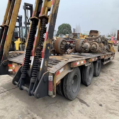 Personalización 3 Ejes 80 100 toneladas Capacidad Lowboy Semirremolque para cargador frontal cama baja