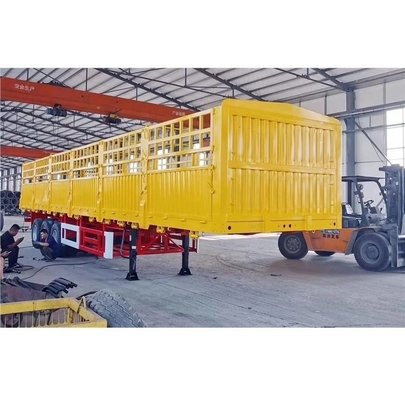 80 toneladas de contenedores de carga remolque de cercas tipo de almacén personalizado remolque de camión lateral