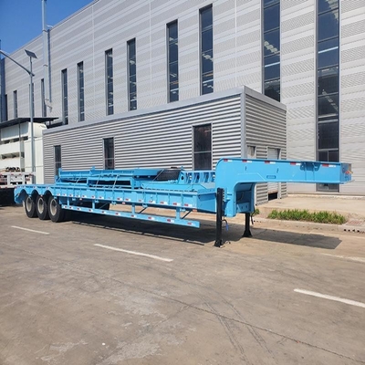 Recargable de camión de lecho bajo 40FT Recargable de transporte de madera de acero auto-dumping No auto-dumping
