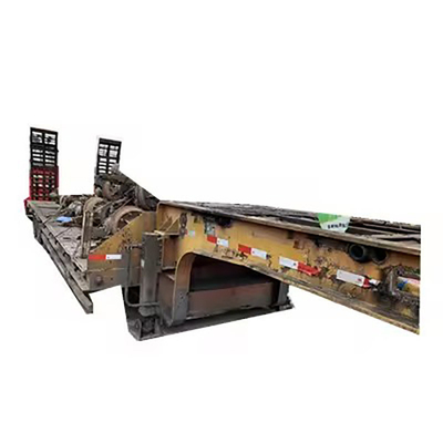 Remolque de camión de lecho bajo 3 4 ejes de carga pesada 60 80 100 toneladas Remolque de carga baja de cuello de ganso
