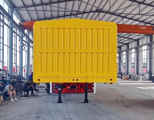 Semi-remolque de pared lateral de cerca alta con opción de personalización y banda de rodadura de 1820 mm