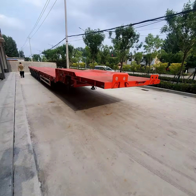 Cargador de cama baja esquelética Semi-S 40FT 20FT Camiones Contenedor Remolque de transporte para duradero